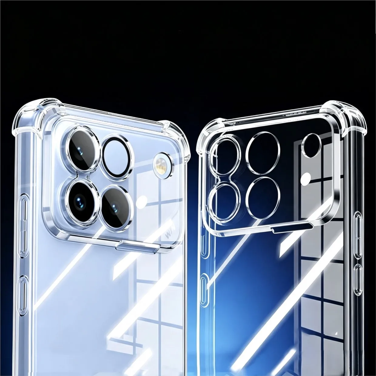 Thick Shockproof Clear Transparent TPU Phone Case