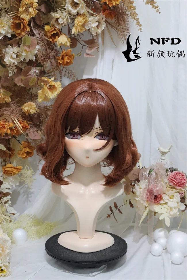 

(NFD012-1)Customize Full Head With Lock Pretty Female/Girl Japanese Animego Character Kig Cosplay Kigurumi Mask Crossdress Doll
