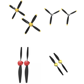 2PCS RC Plane Propeller With Spinner  2/3/4 Blade Propellers Fits for  P51D Mustang BF109 F4U Corsair 1