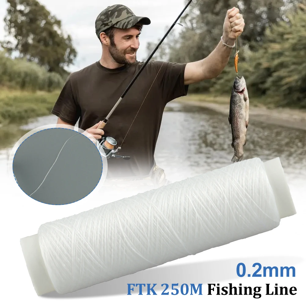 FTK 0.2mm 250m Elastic Nylon Bait Fishing Line Thread Sea Fishing Tying  Material Per Spool Stretchy Invisible Sea Fishing Line - AliExpress