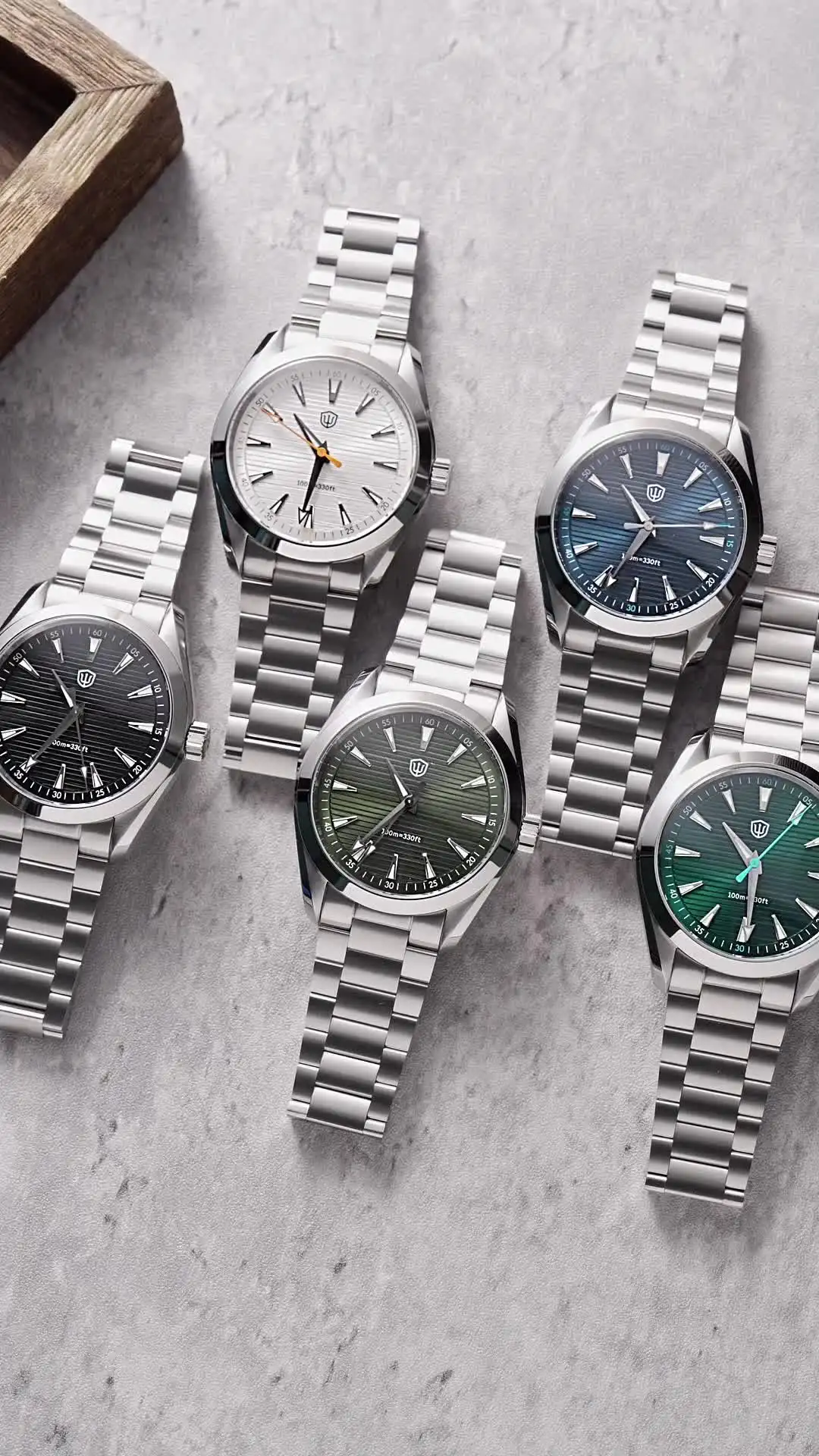 Watchdives WD0003 – Orologio Uomo Quarzo VH31 Con Seconda Continua, Quadrante Avventurina Blu, Vetro Zaffiro, Cassa 36mm Acciaio, Impermeabile 100m - 2