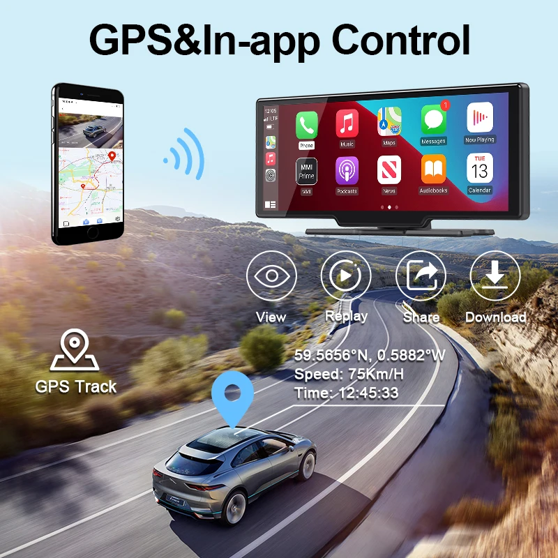 Srnubi  DVR ī÷, ȵ̵ ڵ ķ, 4K 3840x2160,   1080P ĸ ī޶,  , GPS   , 10.26 ġ