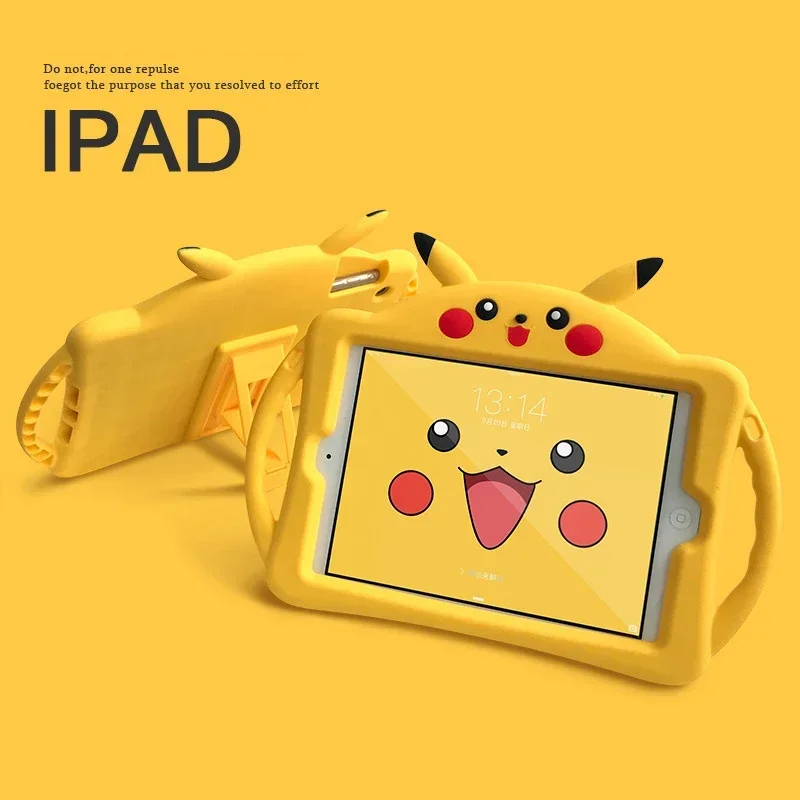 Capa de Mesa Pikachu para Ipad Borracha Estojo Macio Funda Mini 97 2023 2023 Air 97 2023 2024