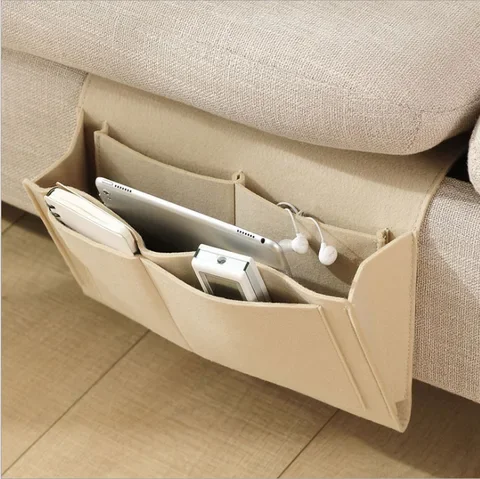 

Remote Control Hanging Caddy Bedside Couch Storage Organizer Bed Holder Pockets Bed Pocket Sofa Organization Pockets Book Holder