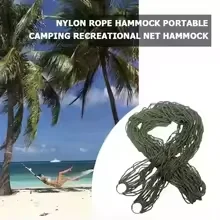 Durable Outdoor Nylon Mesh Hammock for Camping and Relaxation