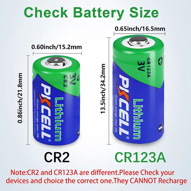 MBS 8 baterías de litio CR123, CR123A, CR123R, CR17335, CR17345, SF123 de 3  V, con Storacell de Powerpax con caja de batería naranja (sin baterías