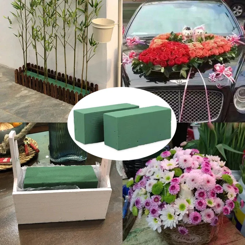 Green Foam For Flower Arrangements Dry And Wet Foam Blocks For Fresh And  Artificial Flowers in Wedding Birthdays Home Office - AliExpress