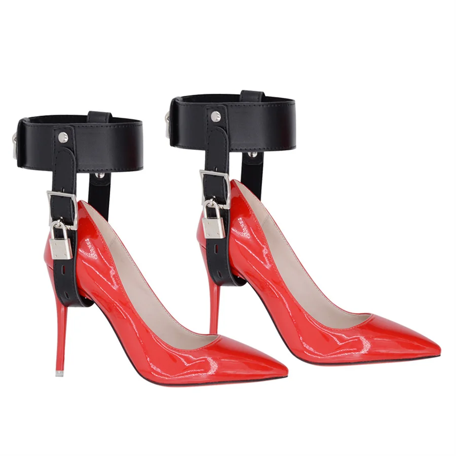 Lockable Leather Ankle Cuffs For Sex Games Restraint Accessory_voghion.com
