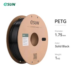 Premium PETG 3D Printing Filament, 1.75mm, High Precision +/- 0.05mm, 1KG Spool (Black)