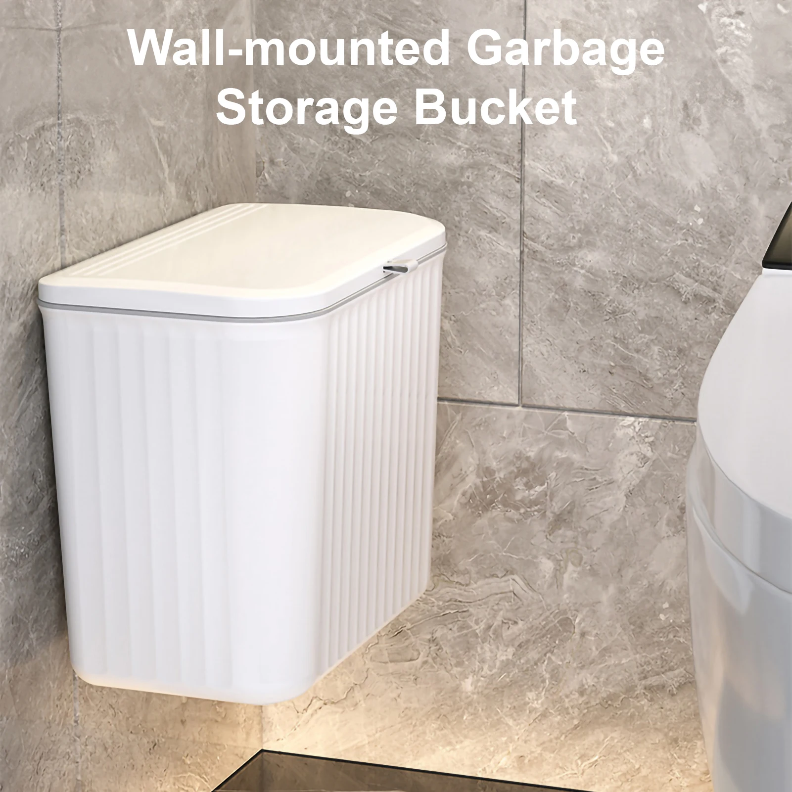 Household Kitchen Wall-mounted Trash Can,  Kitchen Waste Storage Bin, Toilet Hanging Toilet Paper Storage Bucket