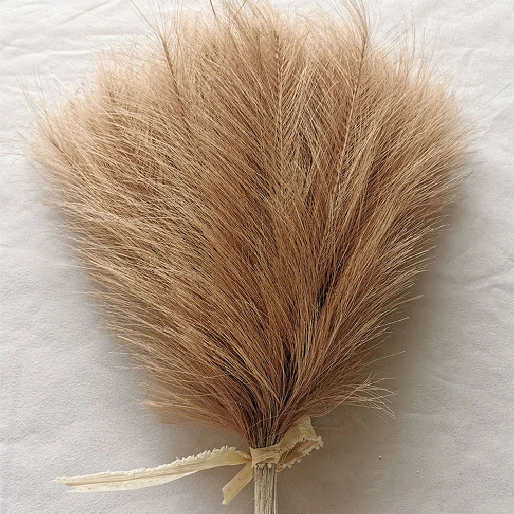 30 Stück flauschige Pampasgras-Kunstblumen, Dekoration für Hochzeit, Boho-Blumenstrauß, Party, Zuhause, Vase, Dekor, gefälschte Pflanzenblume – Detail 1