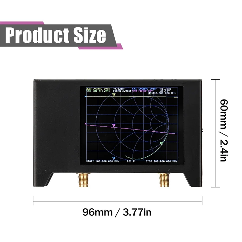 AA89 NanoVNA V2 2.8 Inch TFT Touch Screen 3G Vector Network Analyzer SAA2 Shortwave Antenna Analyzer HF VHF Network
