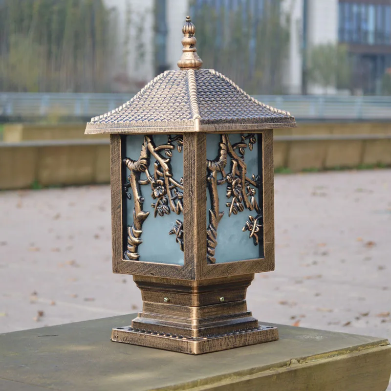 

European Aliminium Villa LED Pillar Lamp outdoor IP65 waterproof Wall Lamp porch light Bamboo Gate Pillar Lamp Garden lighting