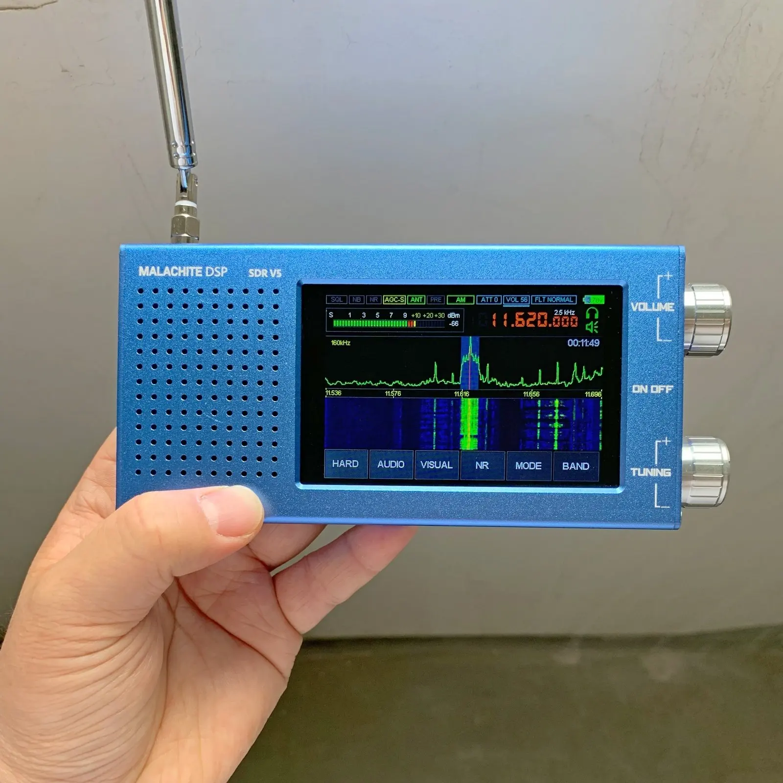 MALACHITE DSP SDR V5 美品　sdr dspラジオ 1.10D Malachite Malahit DSP SDR Radio Receiver V5 5000mAh AM