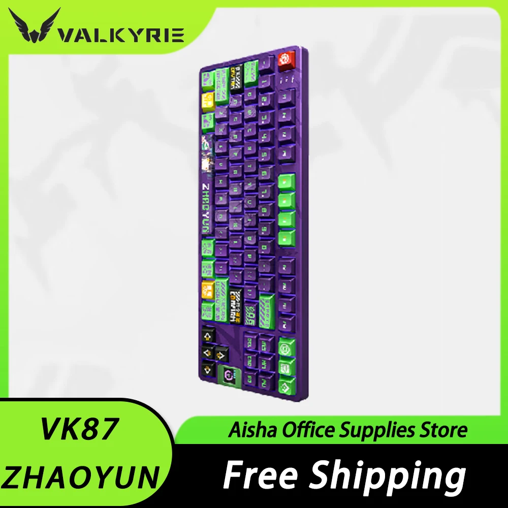 

VALKYRIE VK87-ZHAOYUN Mechanical Keyboard TFT Screen Tri Mode Wireless Gaming Keyboard RGB Hot Swap Gasket Pc Gamer Accessories