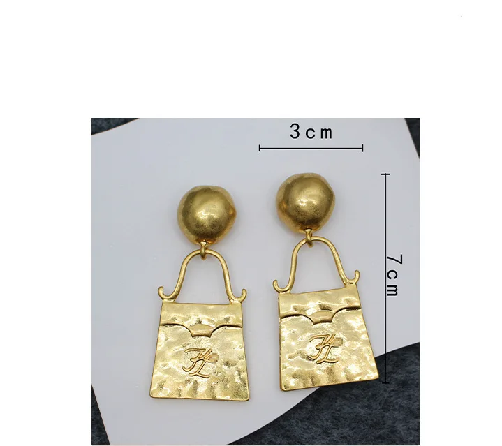 European and American exaggerated retro irregular geometric bag ear clip