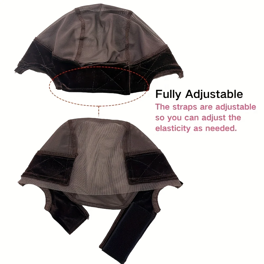 Transparent Adjustable Swiss Lace Wig Clip Head Cap Non-slip U Part Ventilated Elastic Comfort Ear Design Wig Clips