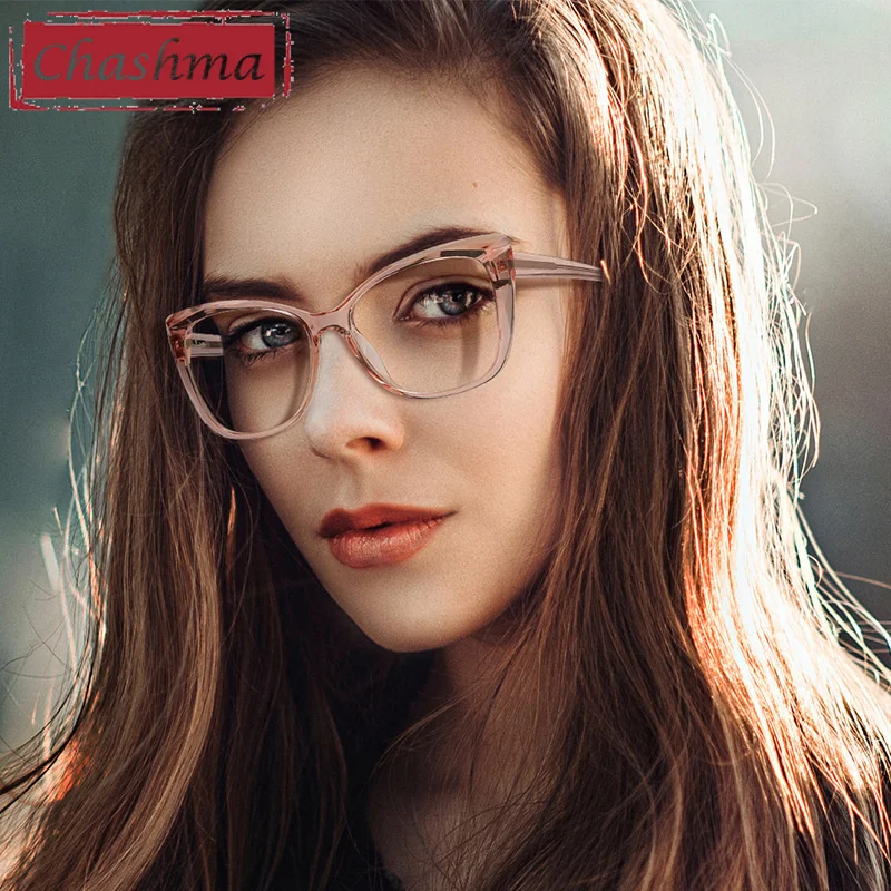 Women Cat Eye Prescription Glasses Frame Acetate Eyewear Optical
