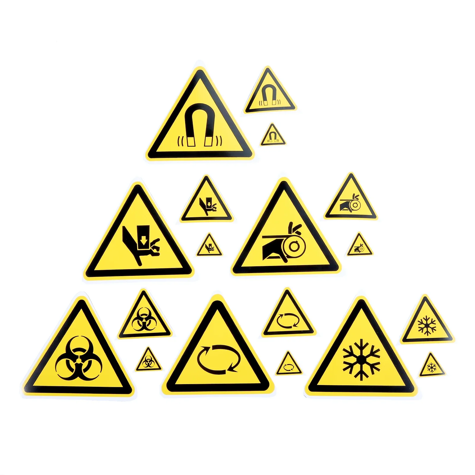 Triangle Warning Sign Sticker 5pcs