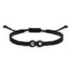 26 lettres initiales coeur Bracelets à la main réglable A-Z nom tressé Bracelets pour femmes hommes amitié bijoux