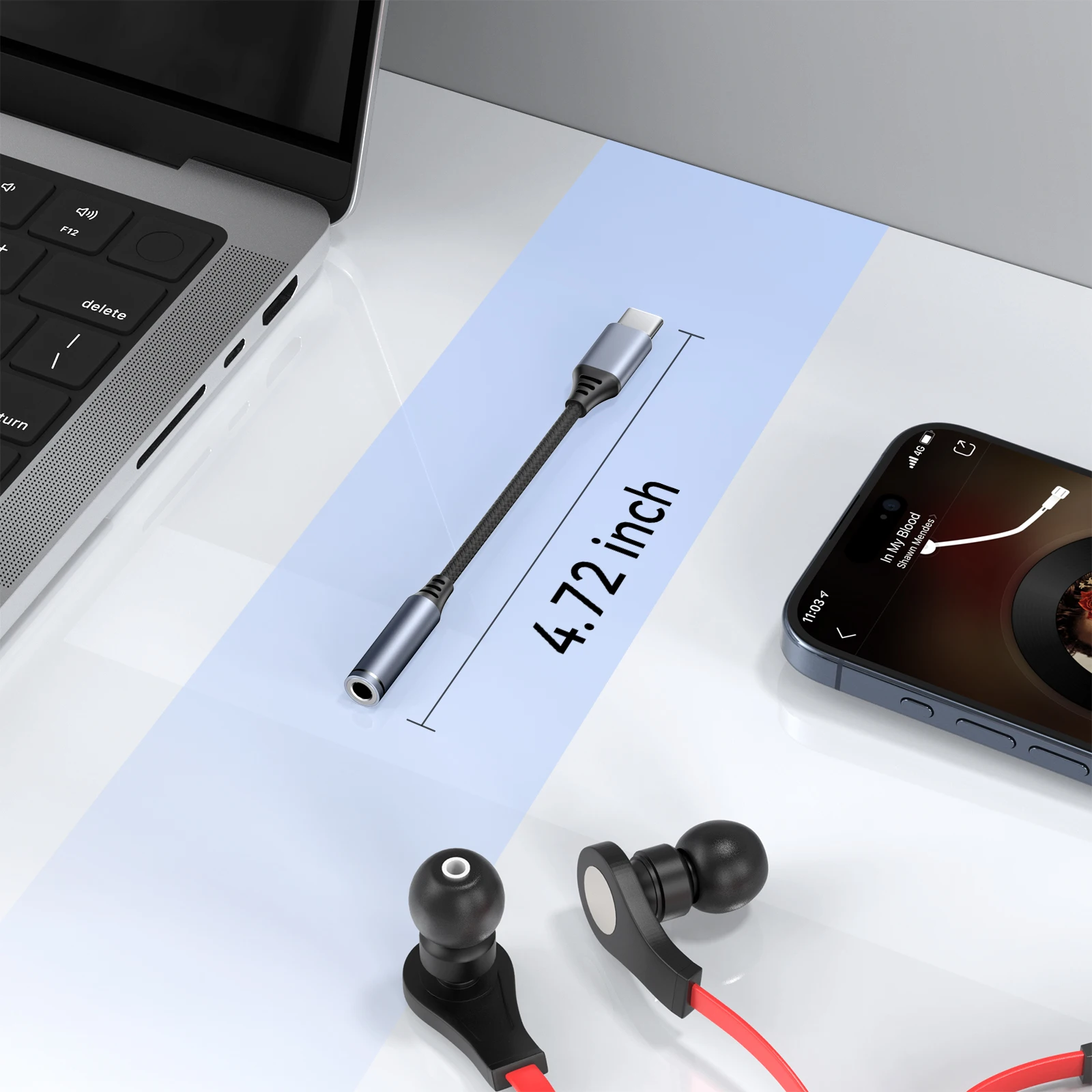 Type C to 3.5mm Jack Earphone Adapter USB-C 3 5mm thumbnail 4