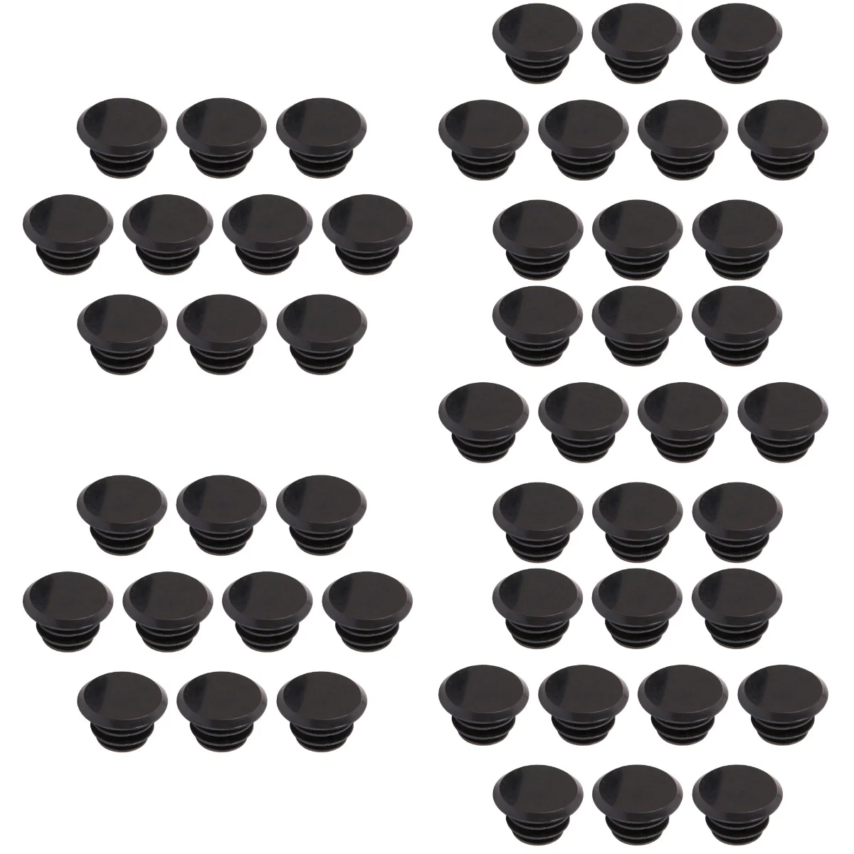 

50 pcs Mountain Bike MTB Road Handlebar End Plugs Handlebar Caps Plastic PVC Handle Grip Bar End Stoppers(Black)