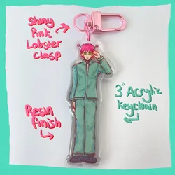 Saiki K Anime - Inspired Keychain Collection (Pink)