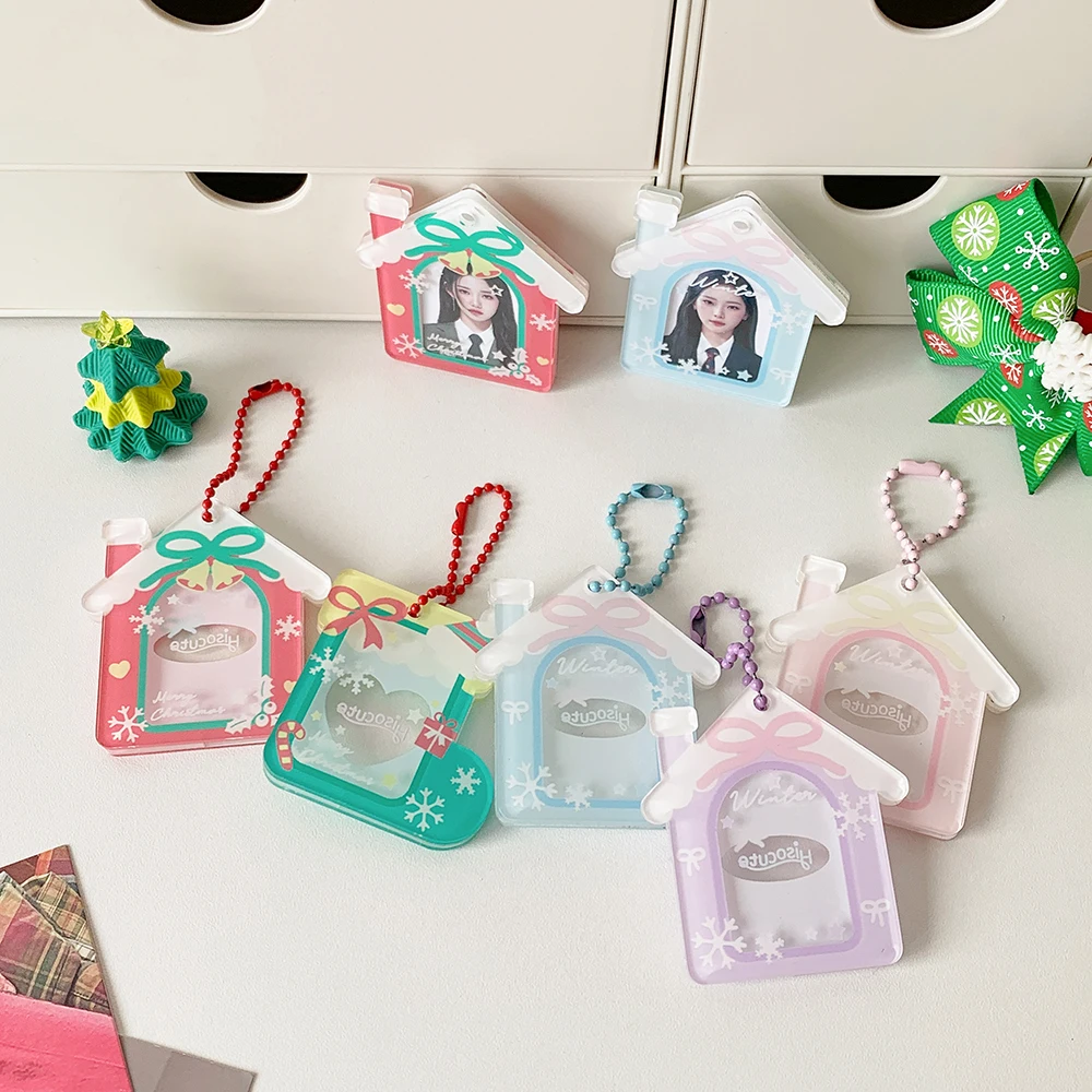 Christmas cartoon decoration small pendant keychain picture frame pendant star card brick 6