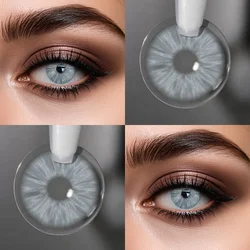 VisuaShow Metcolor Grey Soft Contact Lenses - Enhancing Daily Eye Beauty (Metcolor Grey)