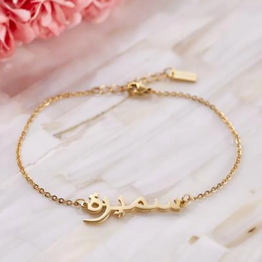Custom Arabic Name Bracelet for Women 2022 New Stainless Steel Personalized Korean Letter Choker Necklace Unique Jewelry Gift