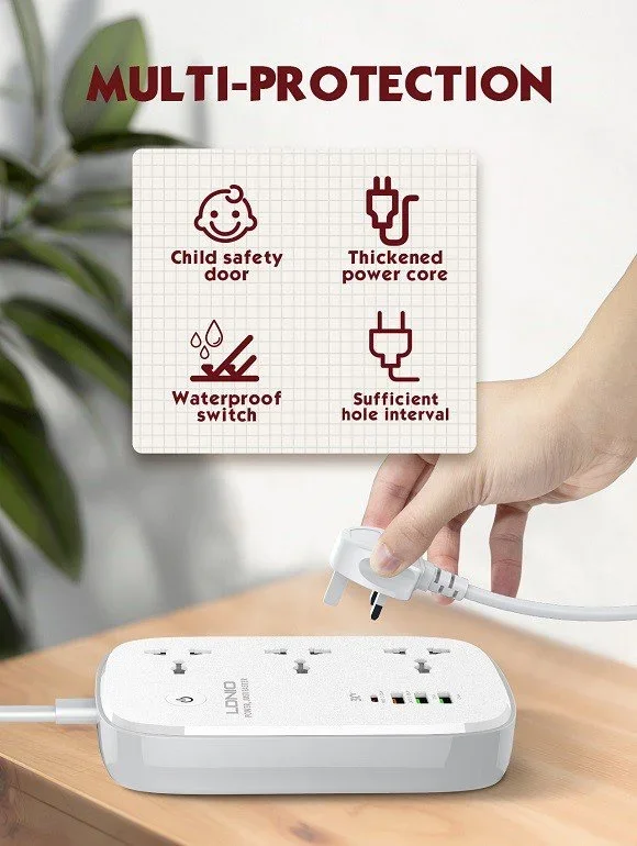 LDNIO SCW3451 Universal Plug Wifi Smart Power Strip with USB Extension Socket App Control 4 USB 3 AC Outlets 18 S37125706b3784a7f9fbf0ae857c8bad3A