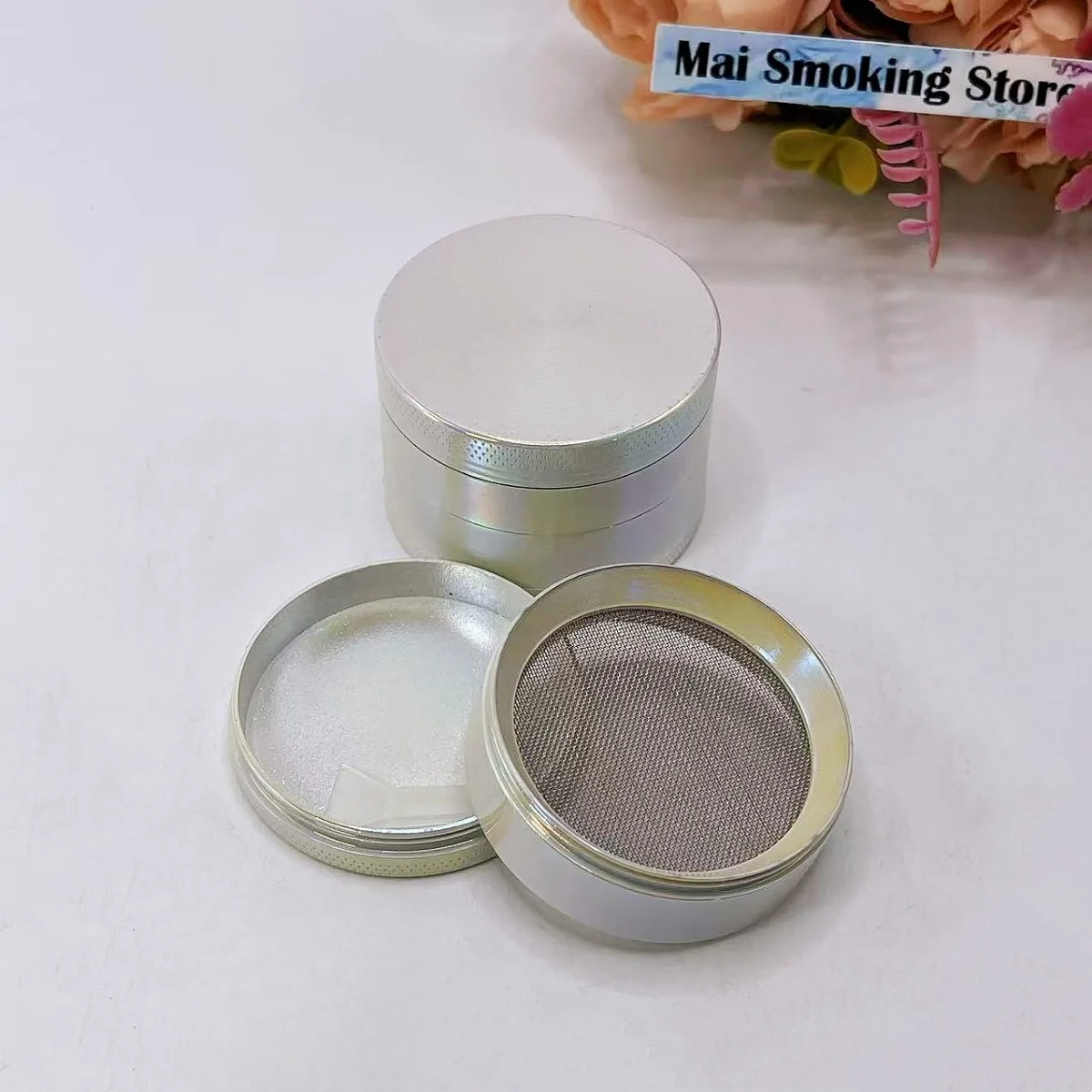 Nut Spice Grinder Herb Grinder Herb Spice Grinder 1.6/2inch Metal 4-layers Manual Salt Mill Spice Mortar