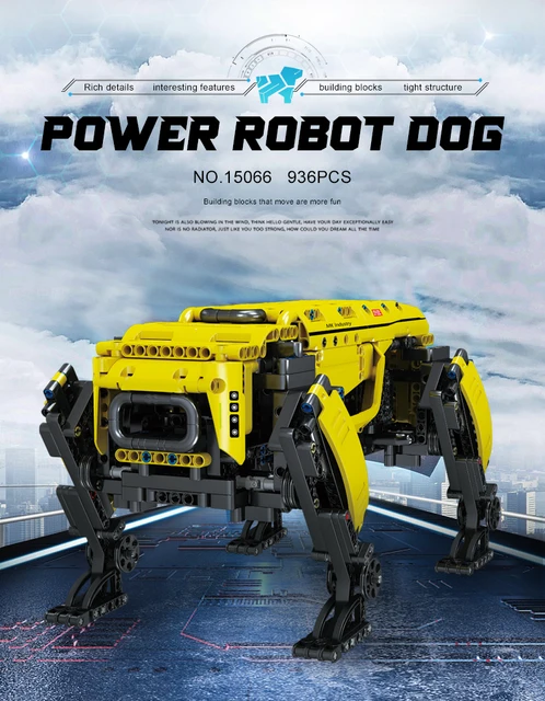  Mould King 15066 Robot Dog Building Kit, 936PCS Yellow APP RC  Programmable STEM Toy, Power Module & Educational Model : Toys & Games