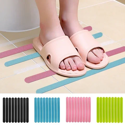 

12pcs Stair Steps Anti-slip Rubber Bathroom Bathtub Transparent Non-slip Stickers With Bathroom Shower Anti-slip Strip