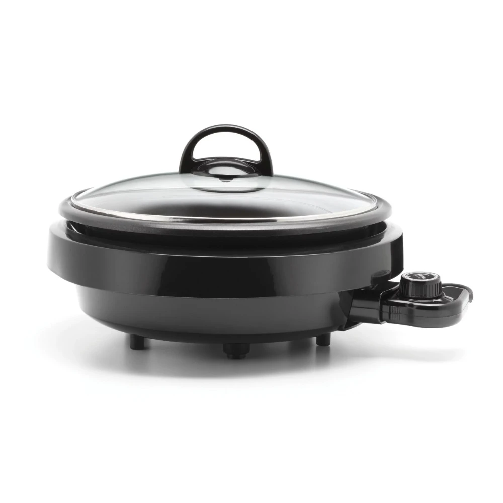

3-Qt 3-in-1 Cool-Touch Electric Indoor Grill Portable, Dishwasher Safe, with 10 in. Nonstick Pan & Tempered Glass Lid, Black
