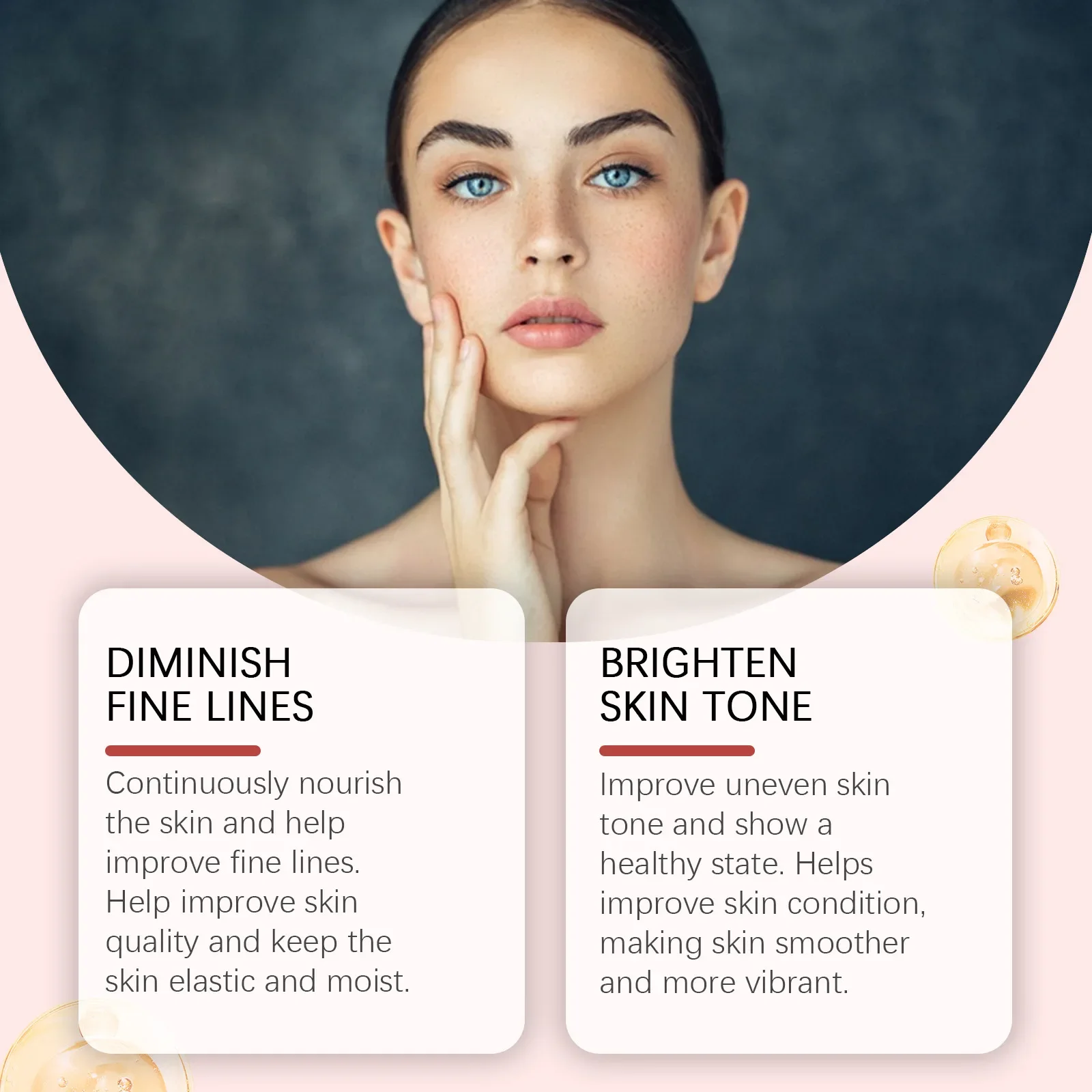 Hyaluronic Acid Firming Serum Moisturizing Fade Fine Lines Wrinkle Smoothing Even Skin Tone Brightening Facial Care Essence 5