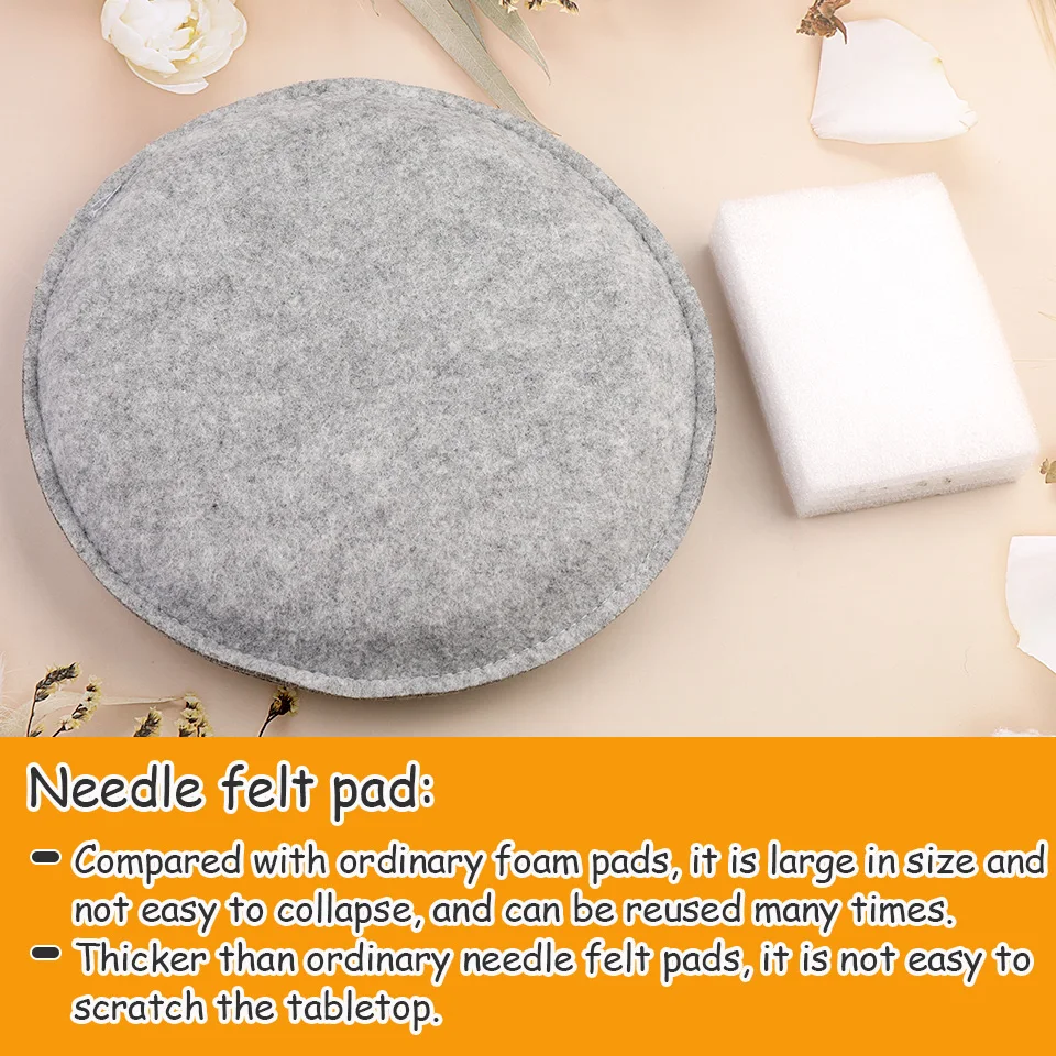 1PC Wool Felting Pad Needle Felting Poked Pad Wool Felt Workplace Wear-Resistant Mat Cushion DIY Handmade Craft Tool
