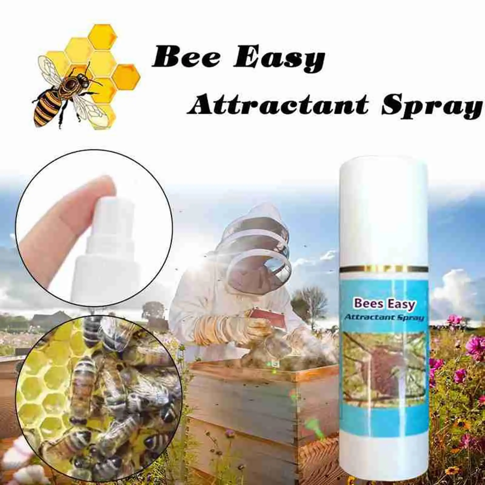 Bee Attractant Lure Natural Hornet Bee Seduction Spray Trap Bait for Outdoor