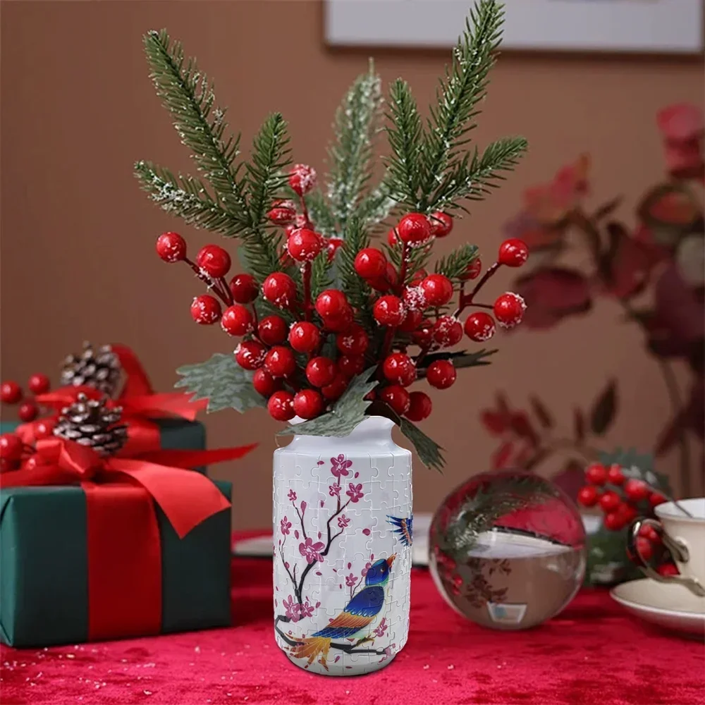 3D Puzzle Vase Flower Bouquet Waterproof Planter Cute Jigsaw Toy Building Block Assembly Bottle Housewarming Home Decor Gift