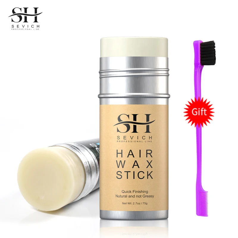 Hair Wax Stick For Wig Broken Hair Artifact Hair Wax Kit Stick Gel Cream 75g/16g Women Men Fixed Fluffy Styling Hair Gel Cream 2