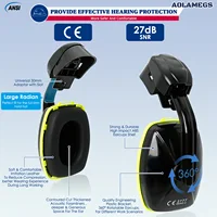 Carbon Fibre Full Brim Safety Cap with Earmuffs
