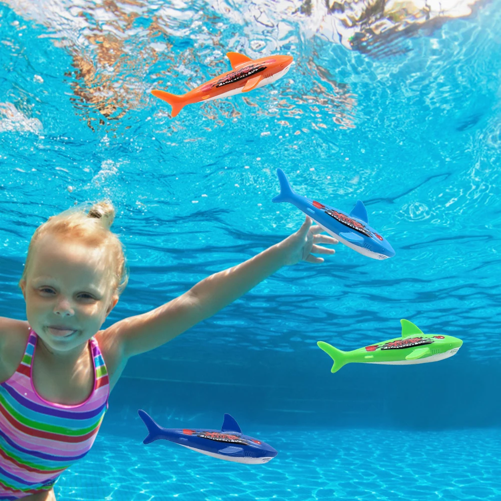 4Pcs Underwater Torpedo Toy Multicolor Training Sinking Pool Toys Diving Practice Toys for Kids Dive Training
