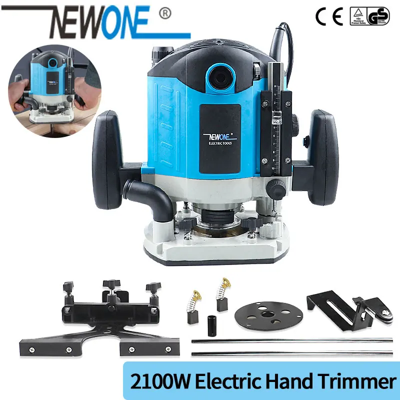1050W/1500W/2100W Electric Hand Trimmer Router Edge Wood Laminate 30000RPM 1/4inch 6.35mm Palm