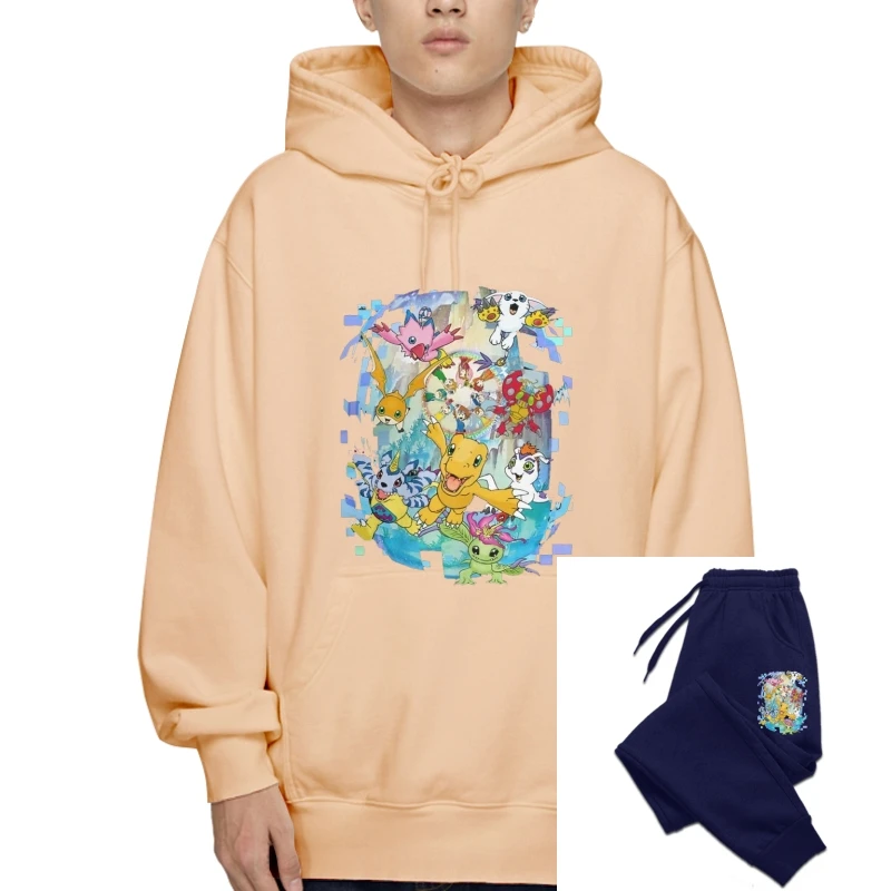 

Digimon Adventure Agumon Men's Outerwear Amazing Shorts Classic Drawstring Crew Neck Short Pure Cotton Adult Pullover