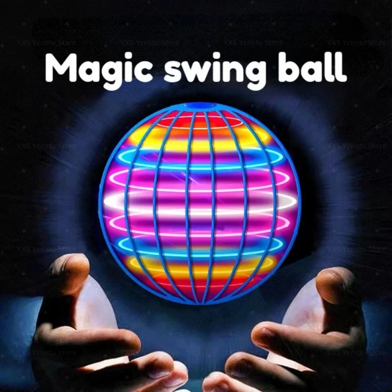 Flying Ball Toy Flying Ball Boomerang Flyorb Magic With LED Lights Drone Hover Ball Fly Nova Orb Flying Spinner Fidget Toys Children Family Gift