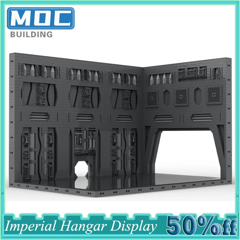 Moc Space Wars Building Blocks Imperial Hangar Display Collection Expert Model Bricks Children