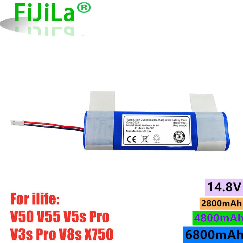 

Free ShippingGenuine 14.8V 6800mah 18650 Lithium Battery For ILIFE V3s Pro, V50, V5s Pro, V8s, X750 Robot Vacuum Cleaner Battery