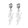 Lightning Bolt Shape Stainless Steel Drop Earrings for Women Girlfriend Party Daily Jewelry Gift Hip Hop Punk Korean Fashion New 4