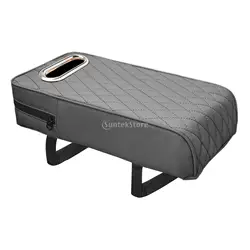 Premium Universal PU Leather Car Armrest Cushion - Enhanced Comfort Pad & Protector for Vehicles (Grey)