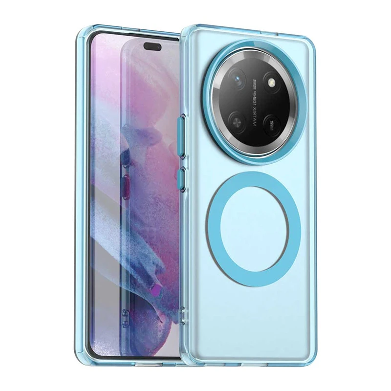 Magnetic Matte Translucent Armor Shockproof Case with MagSafe Wireless Charging Compatibility